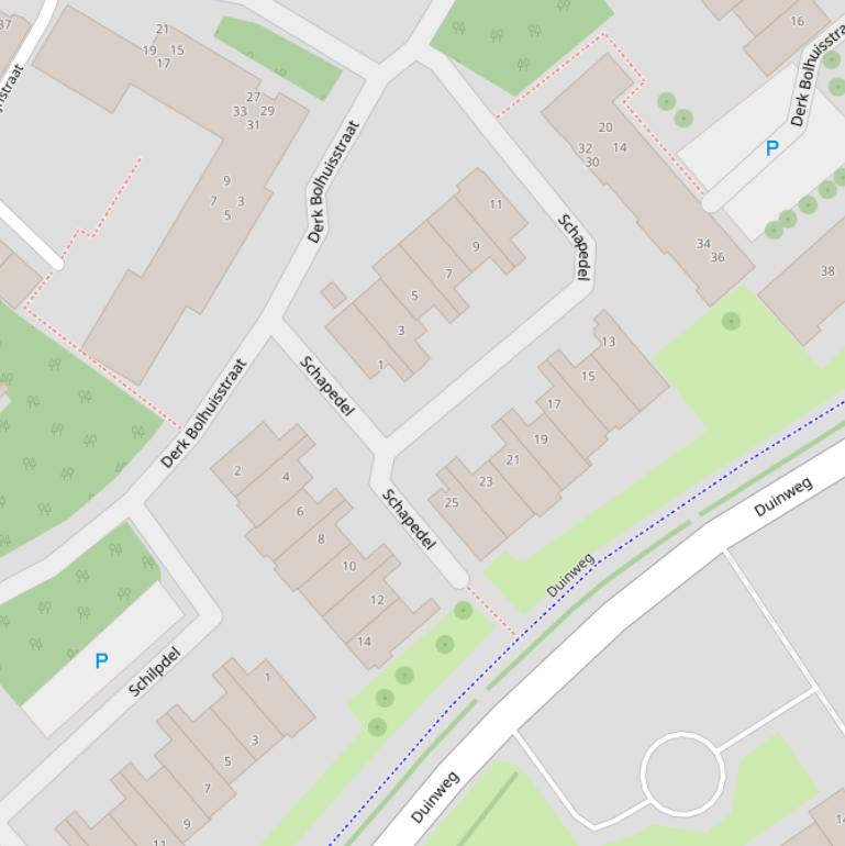 Kaart van  Schapedel.