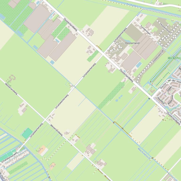 Kaart van de Schattekerkerweg.