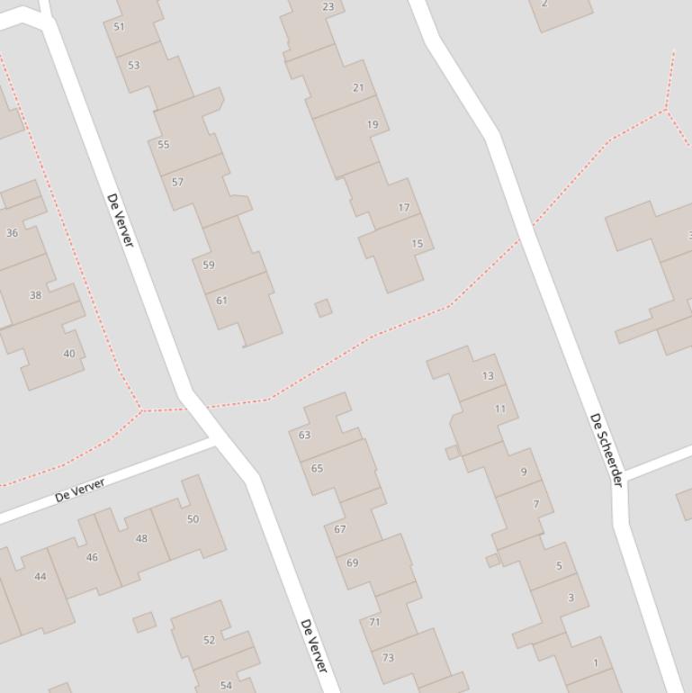 Kaart van het Scheerderpad.