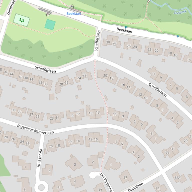 Kaart van de Schefferlaan.