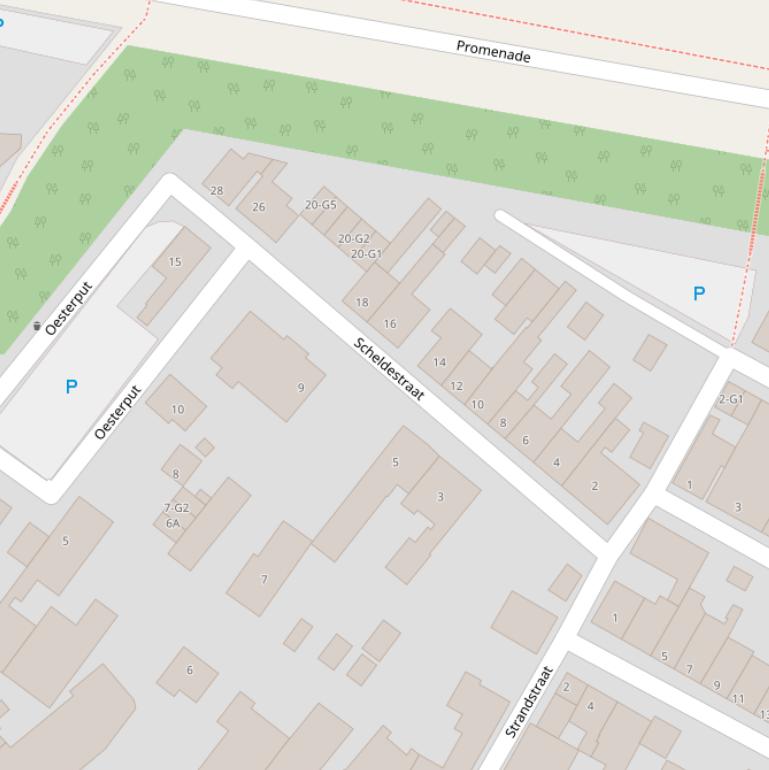 Kaart van de Scheldestraat.