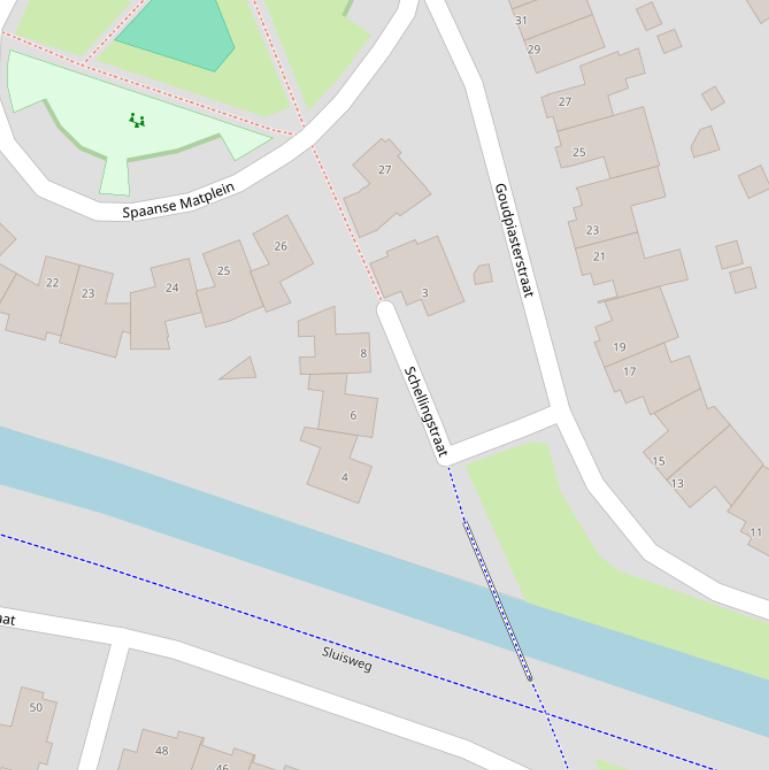 Kaart van de Schellingstraat.