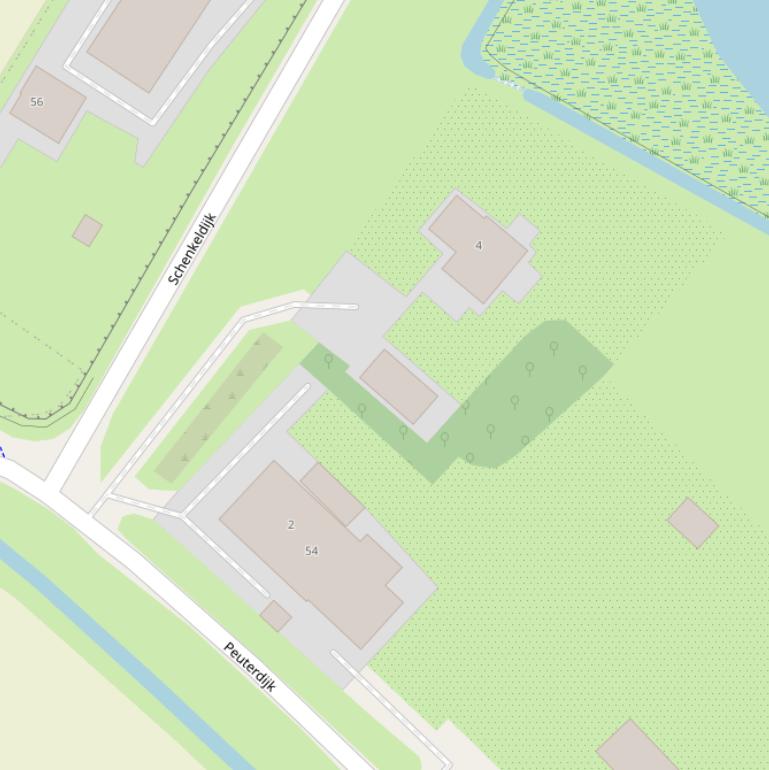 Kaart van de Schenkeldijk.