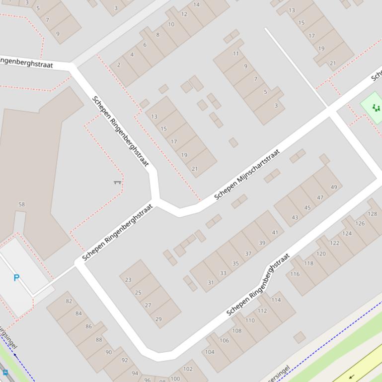 Kaart van  Schepen Ringenberghstraat.