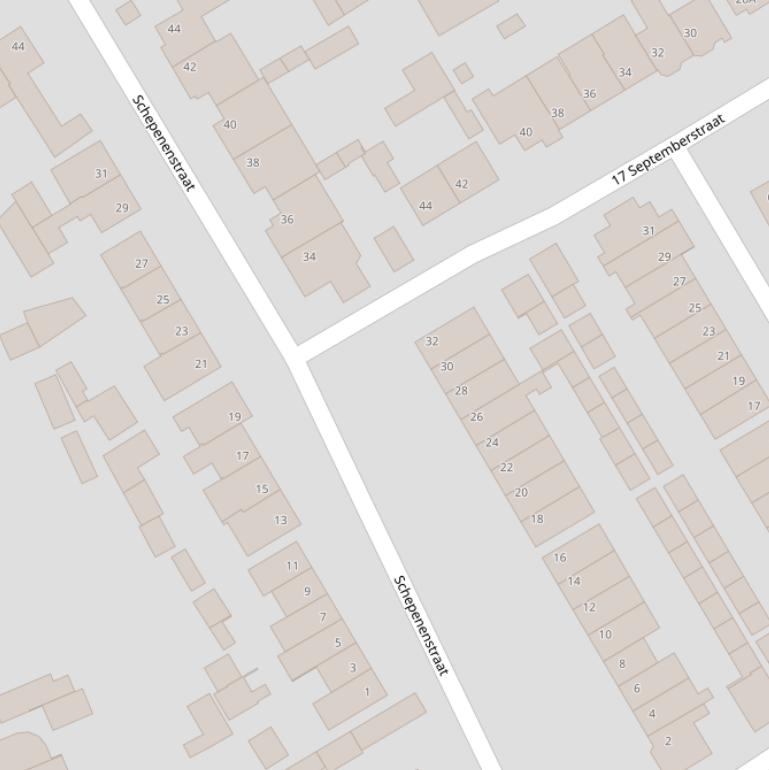 Kaart van de Schepenenstraat.