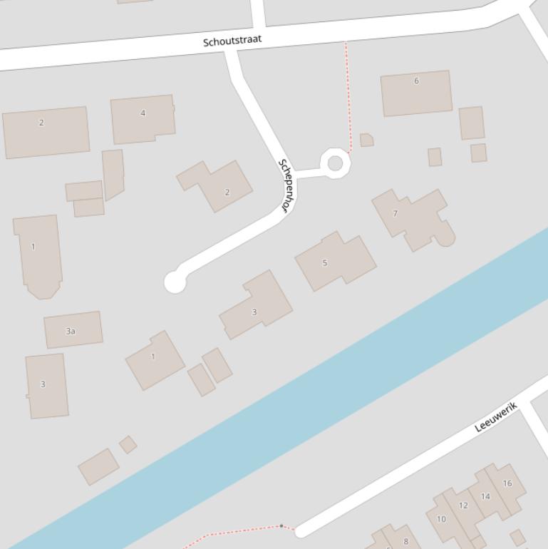 Kaart van de Schepenhof.