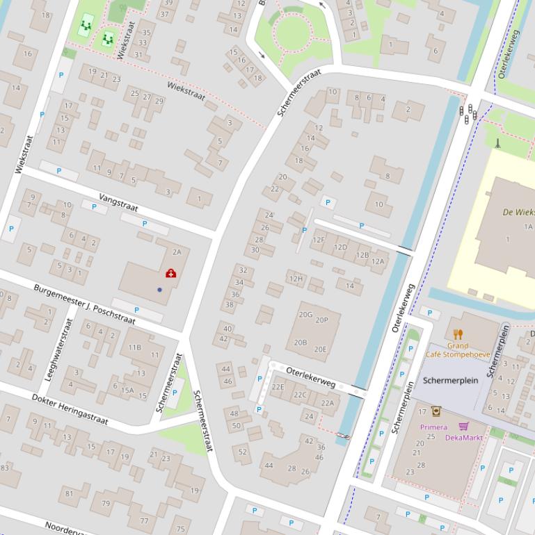 Kaart van de Schermeerstraat.