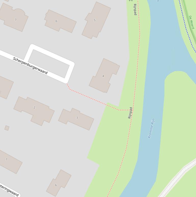 Kaart van het Scherpenburgerpad.