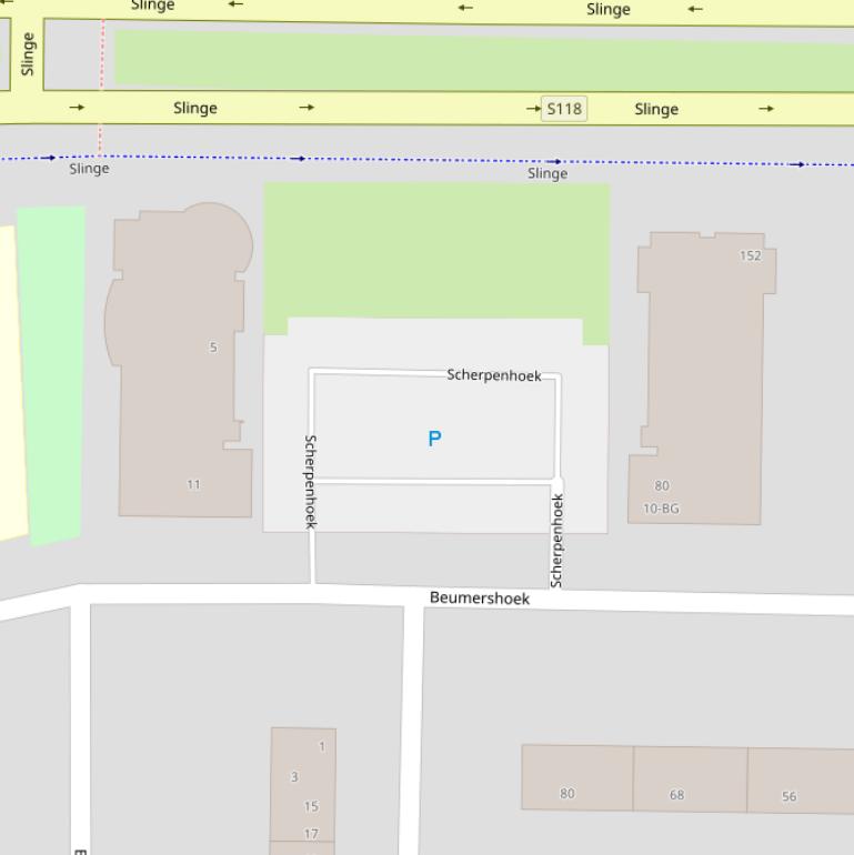 Kaart van  Scherpenhoek.