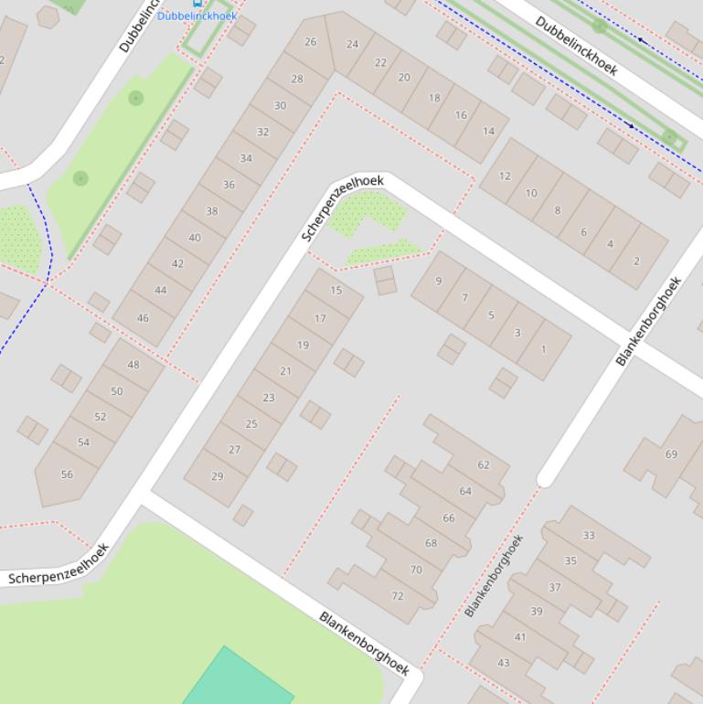 Kaart van  Scherpenzeelhoek.