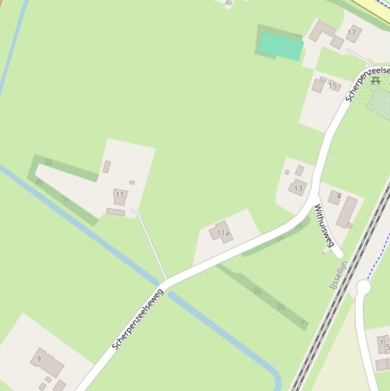 Kaart van de Scherpenzeelseweg.