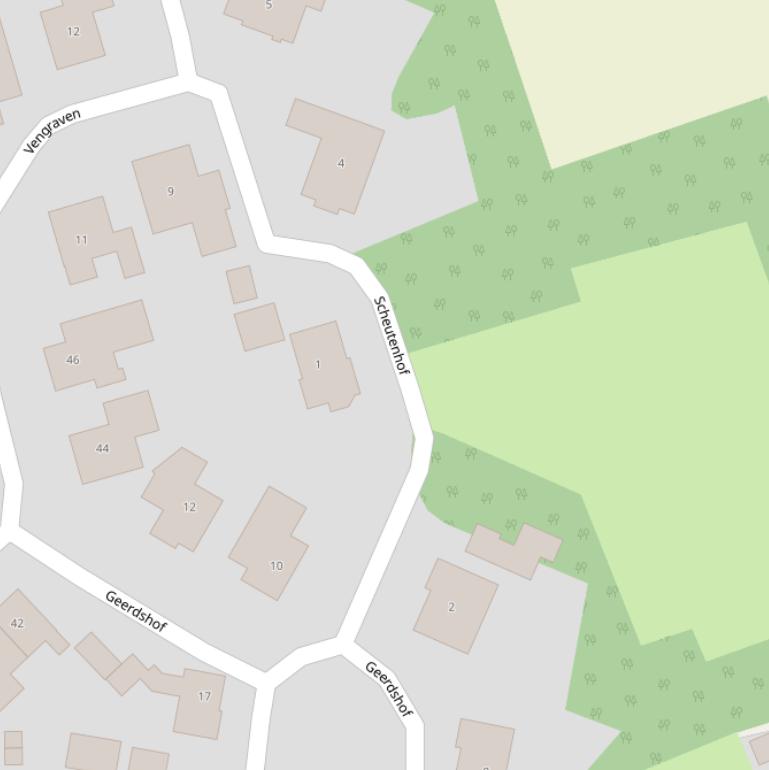 Kaart van de Scheutenhof.