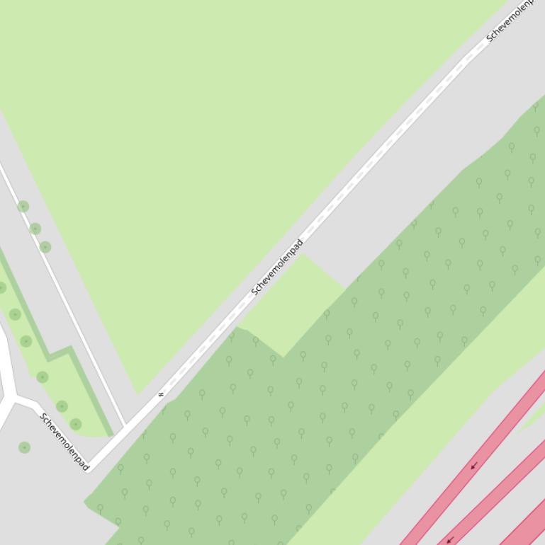 Kaart van het Schevemolenpad.