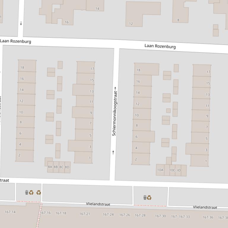 Kaart van de Schiermonnikoogstraat.