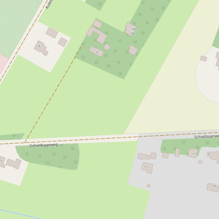 Kaart van de Schietbaanweg.