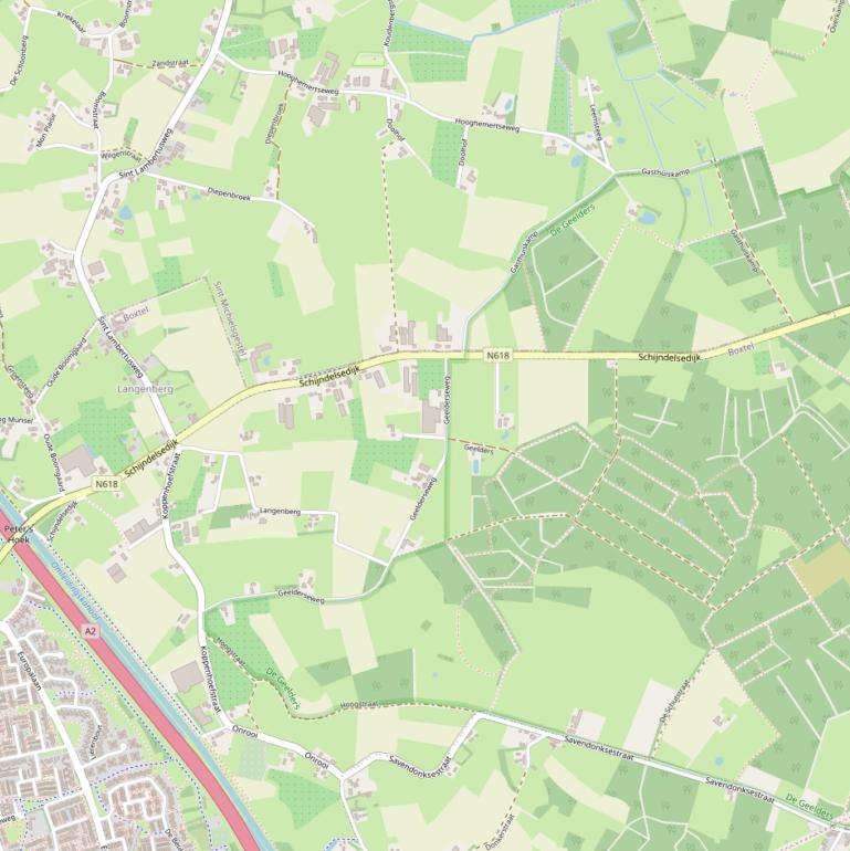 Kaart van de Schijndelsedijk.