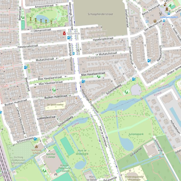 Kaart van de Schimmelweg.