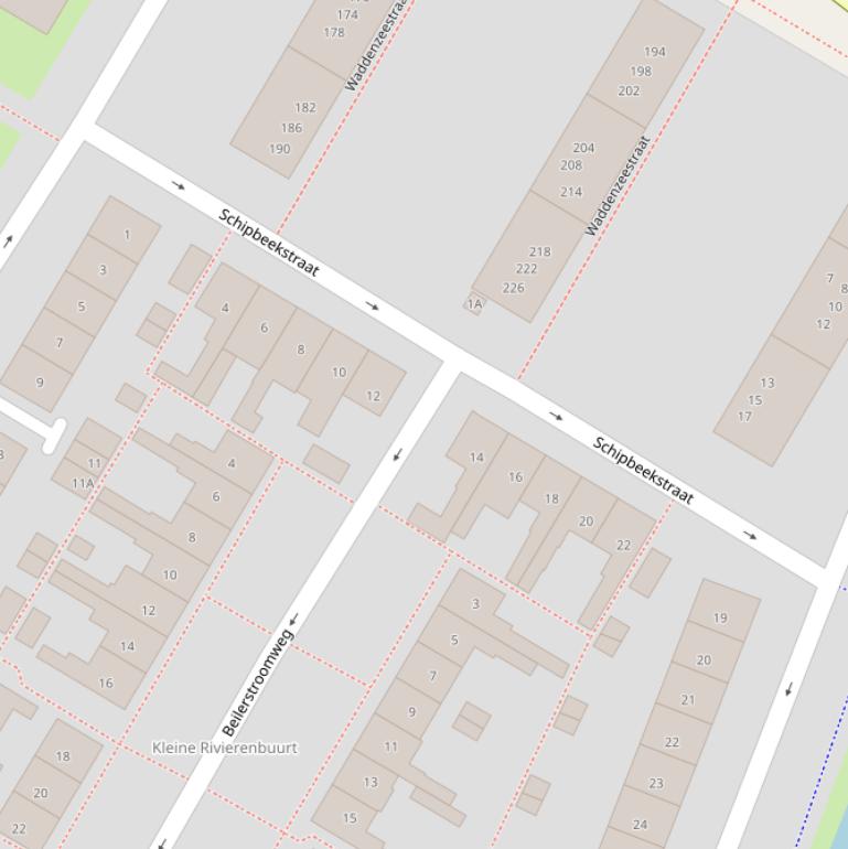 Kaart van de Schipbeekstraat.