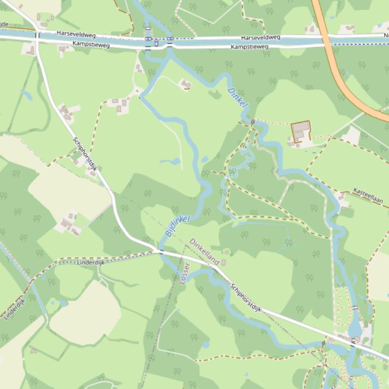 Kaart van de Schiphorstdijk.