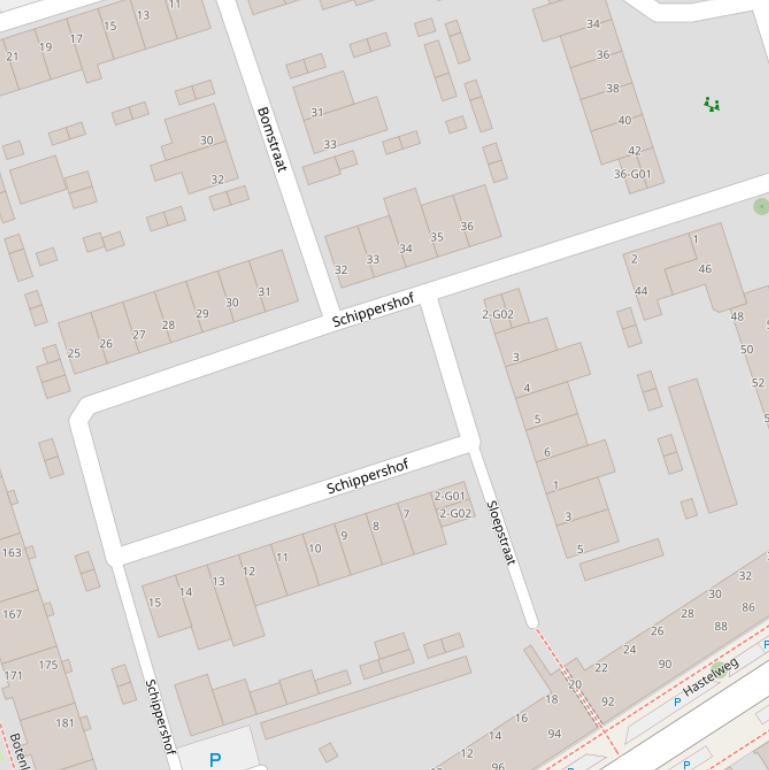 Kaart van de Schippershof.