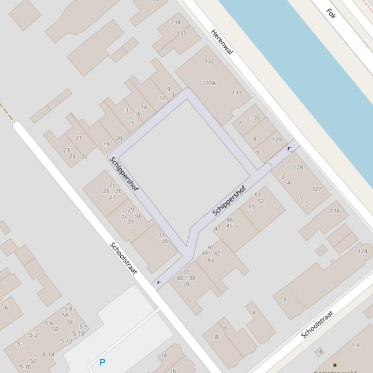 Kaart van de Schippershof.