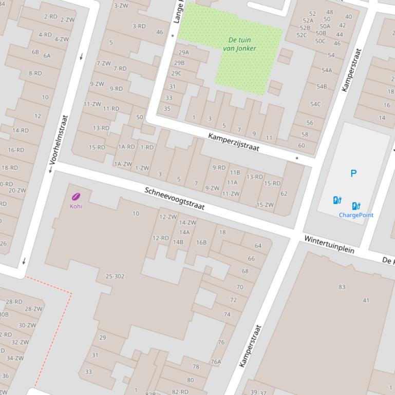 Kaart van de Schneevoogtstraat.