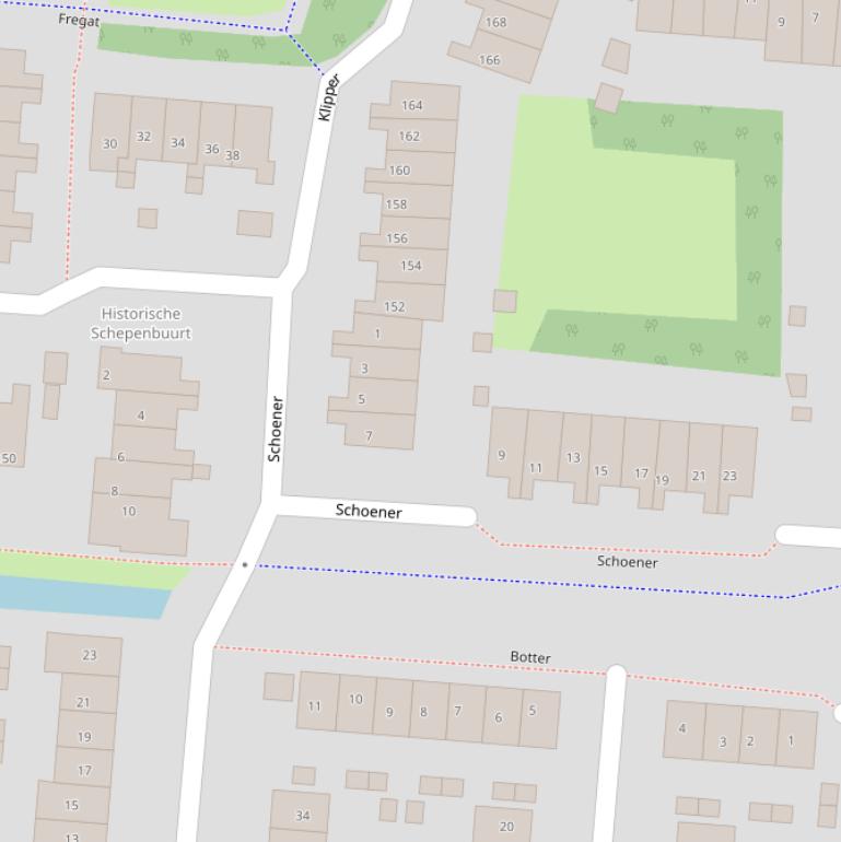 Kaart van  Schoener.