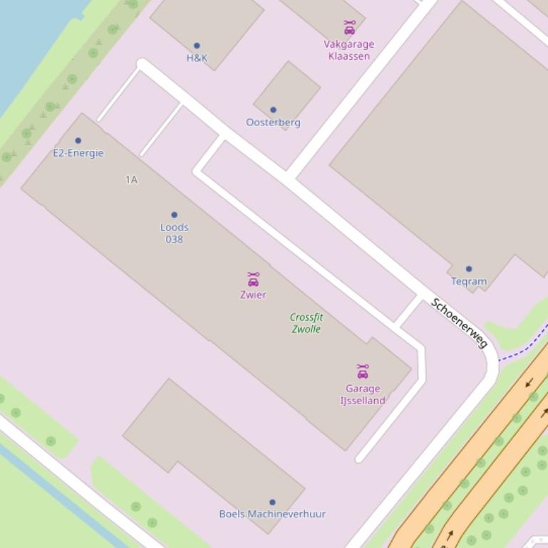 Kaart van de Schoenerweg.