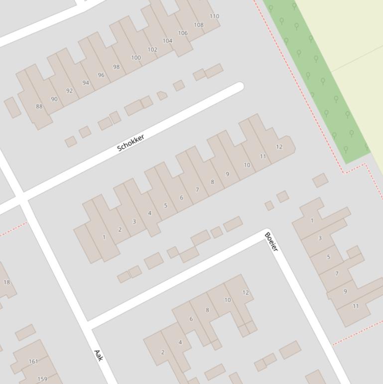 Kaart van  Schokker.