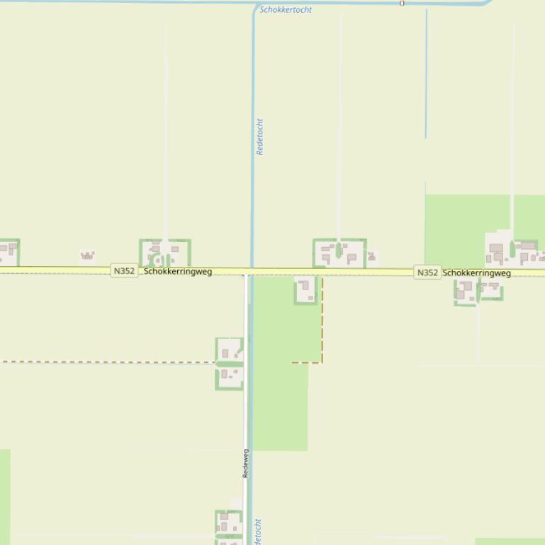 Kaart van de Schokkerringweg.