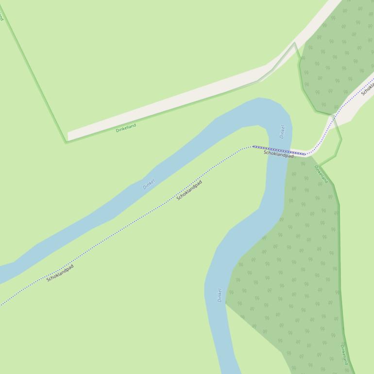 Kaart van het Schoklandpad.