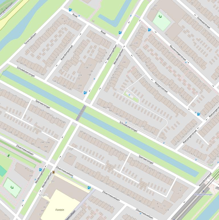 Kaart van de Scholekstersingel.