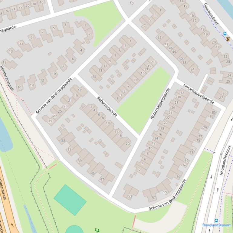 Kaart van  Schone van Boskoopgaarde.