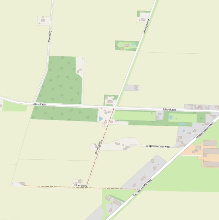 Kaart van de Schoollaan.