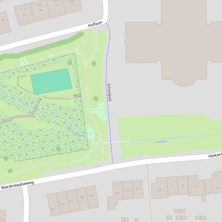 Kaart van het Schoolpad.