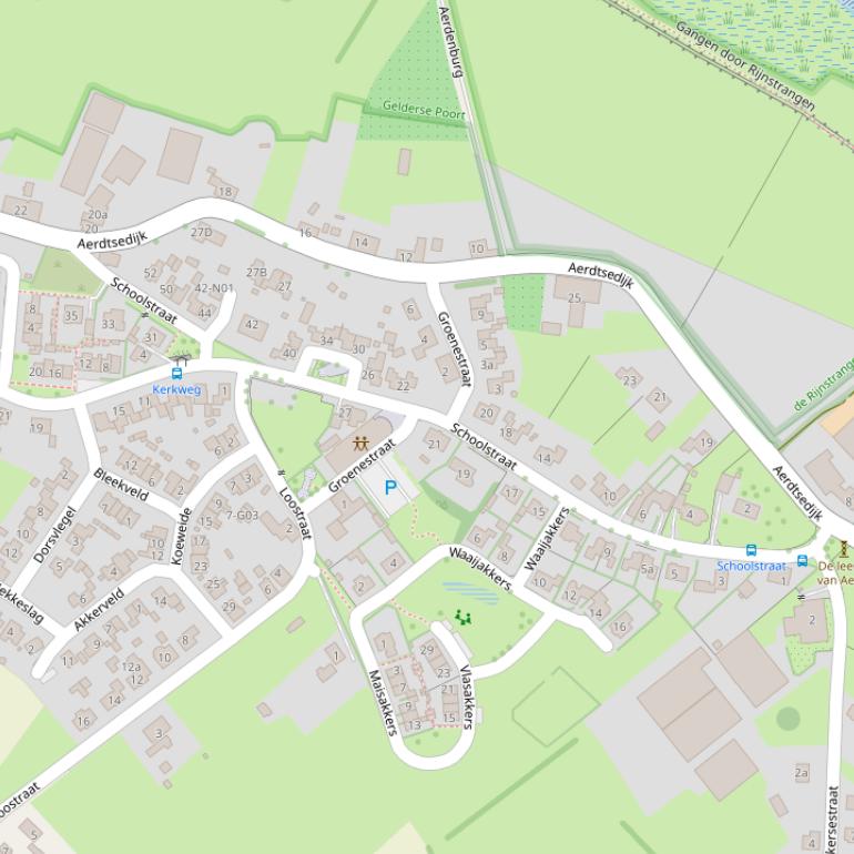 Kaart van de Schoolstraat.