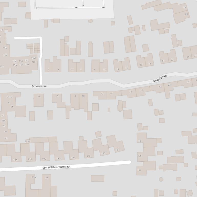 Kaart van de Schoolstraat.