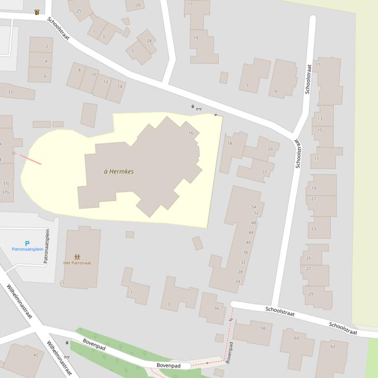 Kaart van de Schoolstraat.