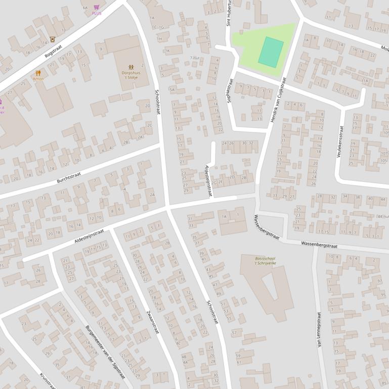 Kaart van de Schoolstraat.