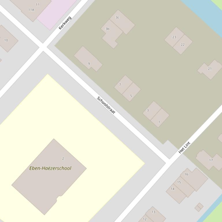 Kaart van de Schoolstraat.