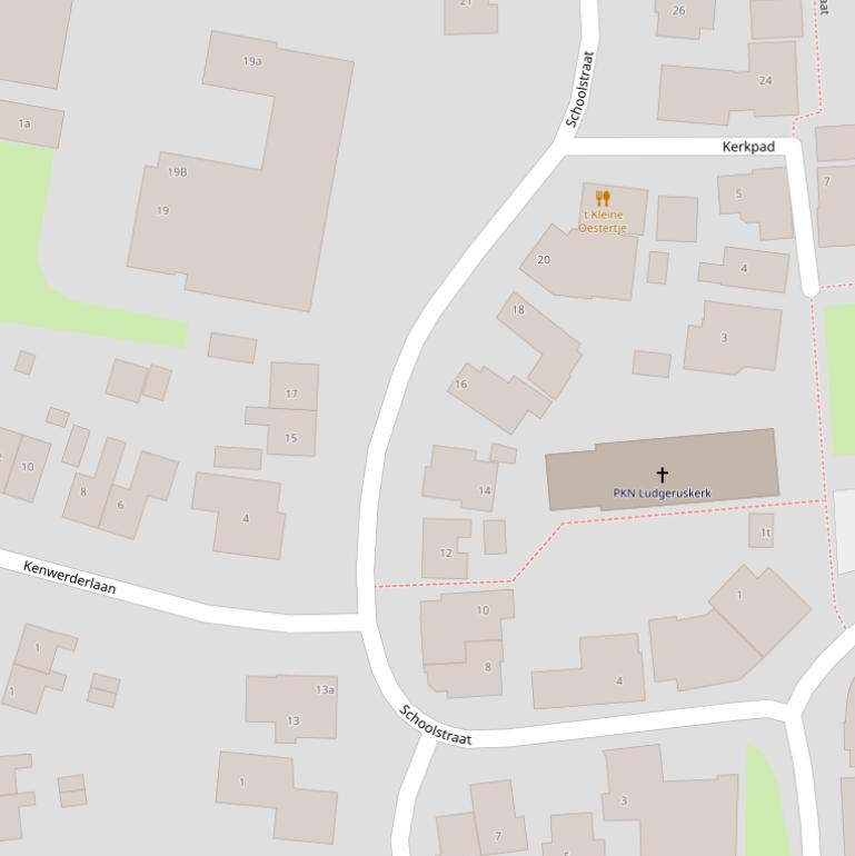 Kaart van de Schoolstraat.
