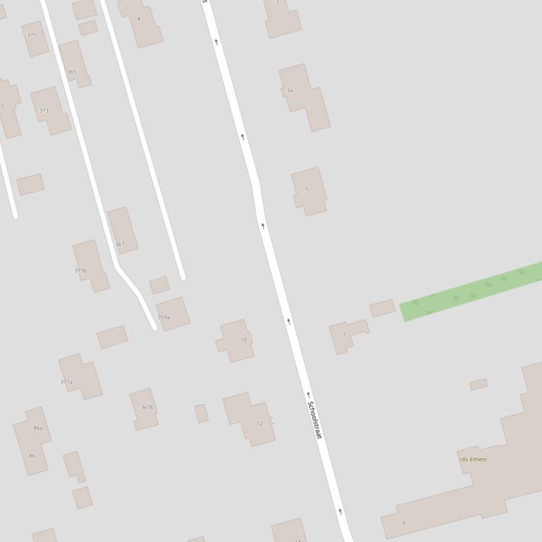 Kaart van de Schoolstraat.