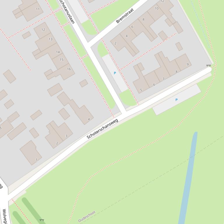 Kaart van de Schoterschansweg.