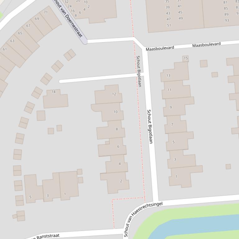 Kaart van de Schout Bigotlaan.