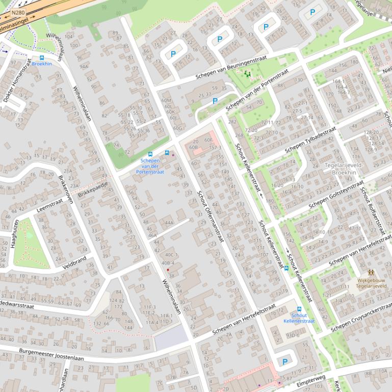 Kaart van de Schout Offermanstraat.