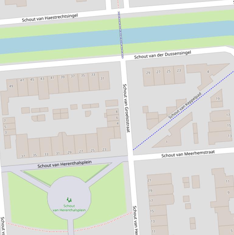 Kaart van de Schout van Groelststraat.