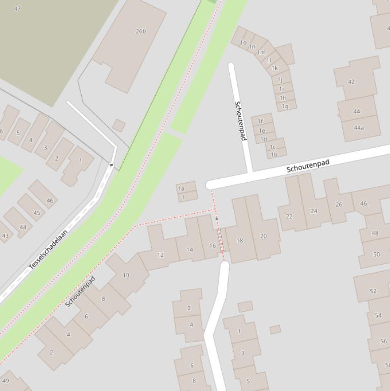 Kaart van het Schoutenpad.