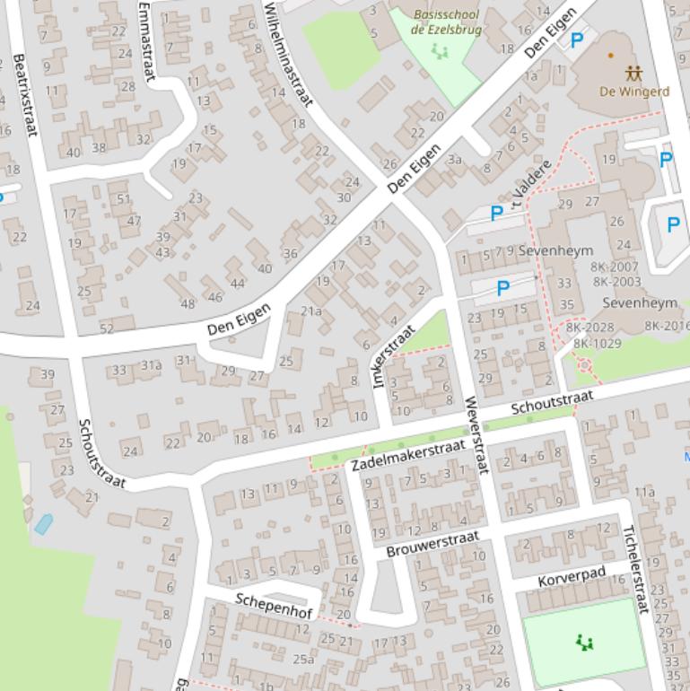 Kaart van de Schoutstraat.