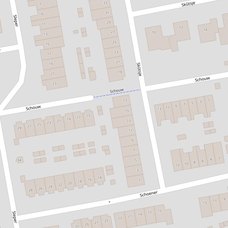 Kaart van  Schouw.