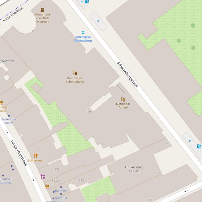 Kaart van de Schouwburgstraat.